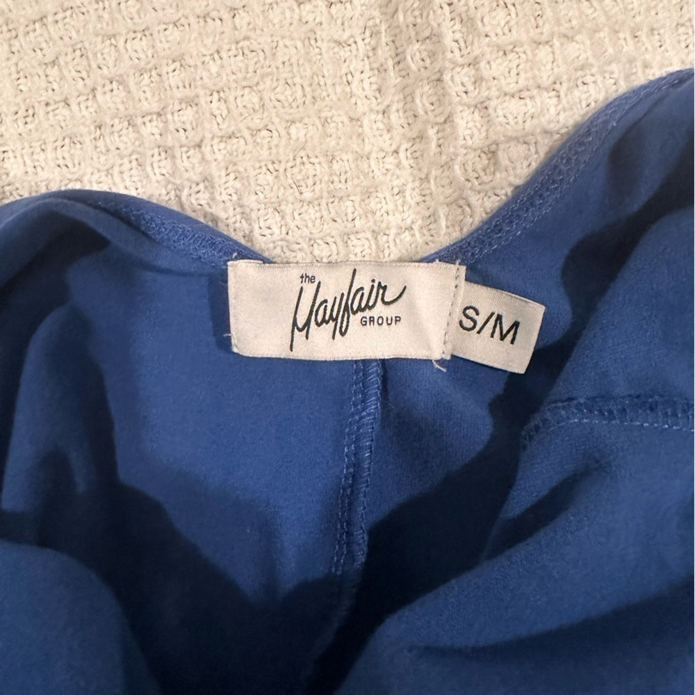 The Mayfair group PE romper size S/M small medium blue jumpsuit - Picture 5 of 6